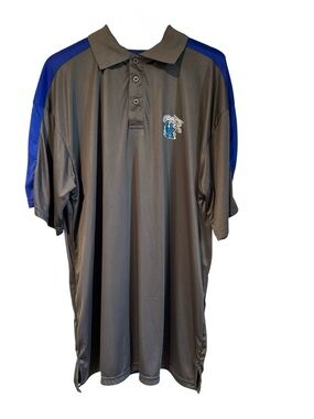 University of Kentucky Men’s Polo Shirt Grey & Blue Big & Tall 2XLT Used